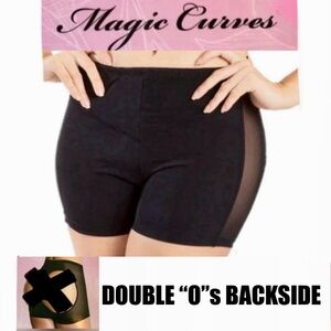 MAGIC CURVES black boy short butt lifter shapewear size L NWT